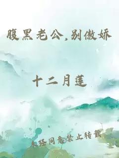 腹黑老公,别傲娇