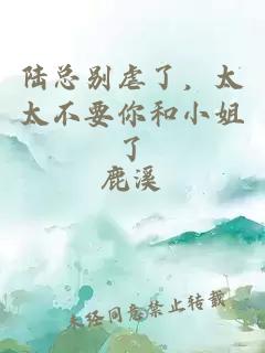 陆总别虐了，太太不要你和小姐了