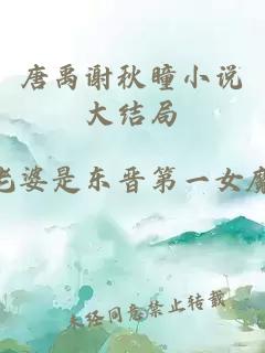 唐禹谢秋瞳小说大结局